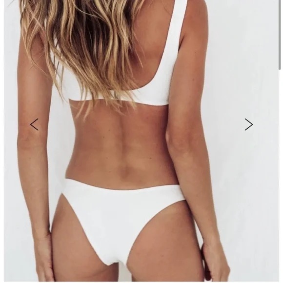 NWT Wanderlust Reif Bikini Bottom Textured Ivory Size Small - Picture 3 of 7